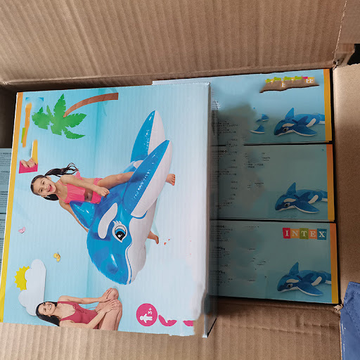 Title 4, Transparent Blue Whale Ride On Water Toy. Enjoy...