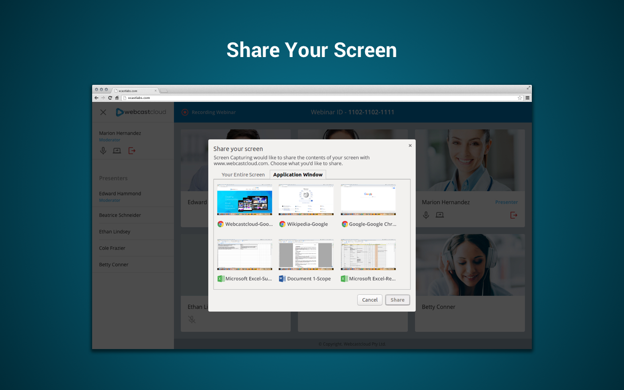 WebcastCloud Screen Share Preview image 5