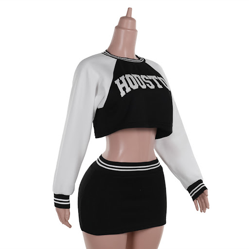 Title 9, Womens Casual Slim Baseball Sweater Skirt Outfit