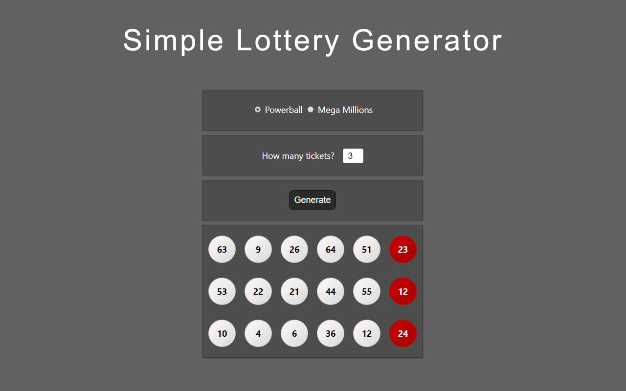 Simple Lottery Generator Preview image 0