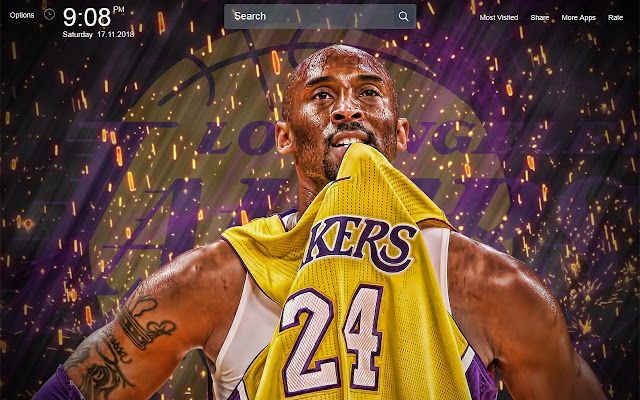 Kobe Last Game Wallpapers Theme New Tab