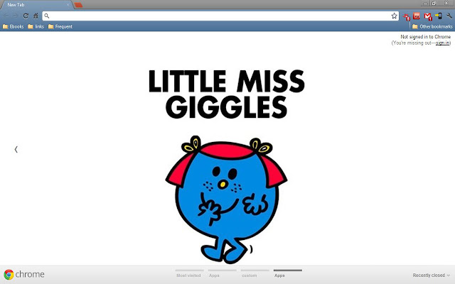 Little Miss Giggles chrome extension