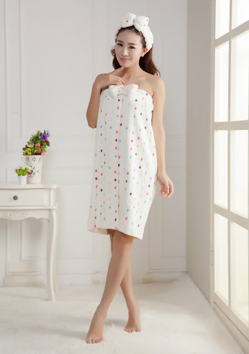 Title 4, Super Absorbent Towel Sexy Cute Bow Wrap Flanne...