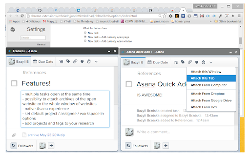 Asana Quick Add +