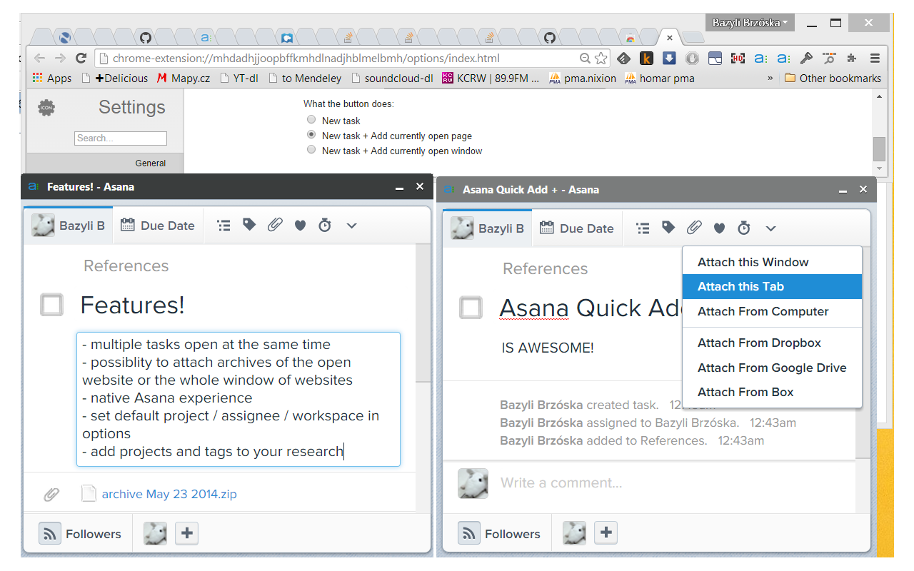 Asana Quick Add + Preview image 1