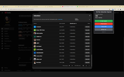 YouTube Subscriber Exporter screenshot 1