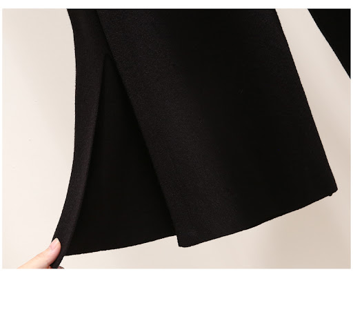 Title 3, High-waisted straight loose and thin woolen tro...