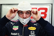 Max Verstappen prepares to take to the track during day one of F1 testing at Bahrain International Circuit on March 12 2021.