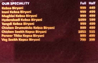 The Bombay Sultaani Biryani House menu 3