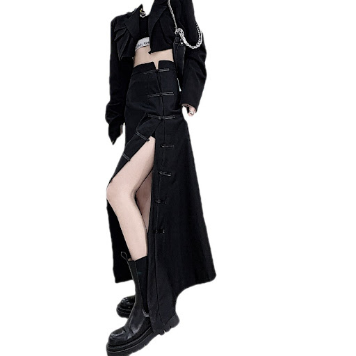 Title 1, Harajuku Wind Dark Cheongsam Button High Waist ...