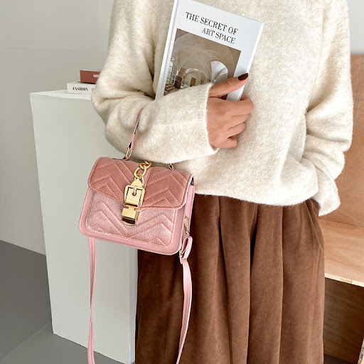 Title 4, Velvet Texture One Shoulder Crossbody Fashion B...