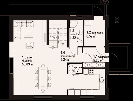 Gryfice 6 mw - Rzut parteru