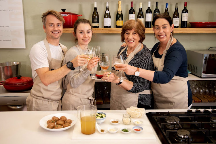 Allan and Simone Bezuidenhout, left, have teamed up with Olga Hafner and Annelie Oosthuizen to create Cook In — Instant Home Chef for aspirant foodies to create the dishes of professionals