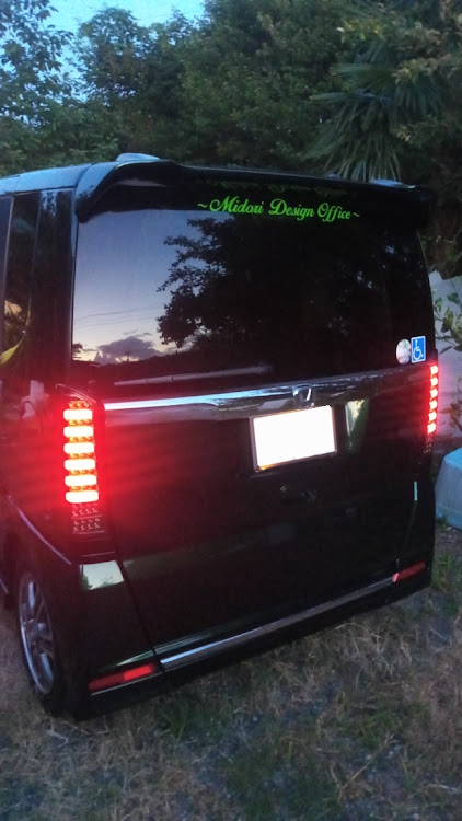 Nボックス+カスタムの洗車・熊本・梅雨明け間近・シーケンシャルウインカー・似顔絵工房ちゃらに関するカスタム事例の投稿画像1枚目