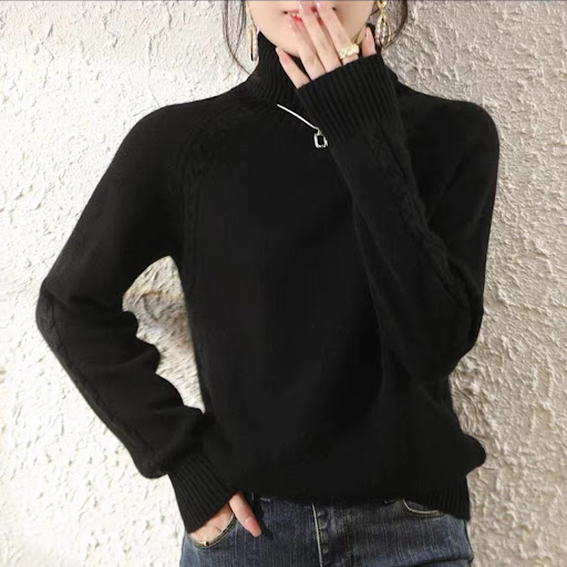 Title 5, Womens Turtleneck Knitting Sweater Loose Weste...