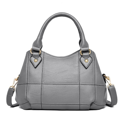 Title 3, New Leather Mother Handbag with Three Layer Zip...