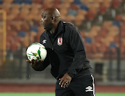 Al Ahly coach Pitso Mosimane during the Caf Champions League match against Mamelodi Sundowns at Cairo International Stadium.