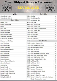 Covan Biriyani House & Restaurant menu 1