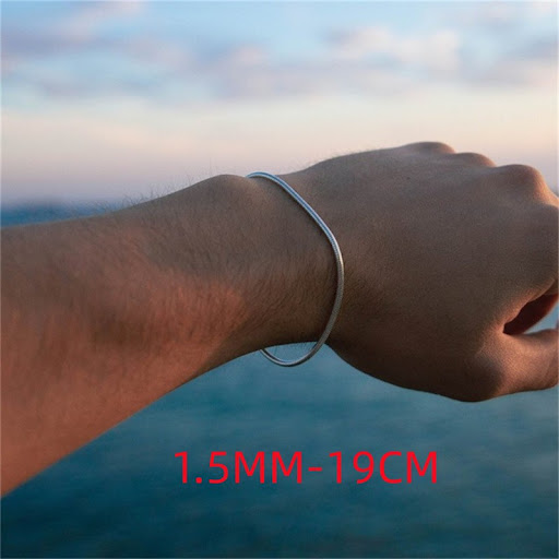 Title 11, Personality Stainless Steel Snake Chain Bracele...