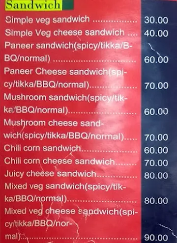 Burger Xpress menu 