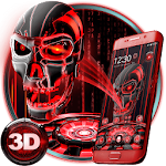 Cover Image of ดาวน์โหลด 3D Tech Blood Skull Theme 1.1.22 APK