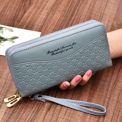Title 7, Large-Capacity Double Zipper Clutch Wallet for ...