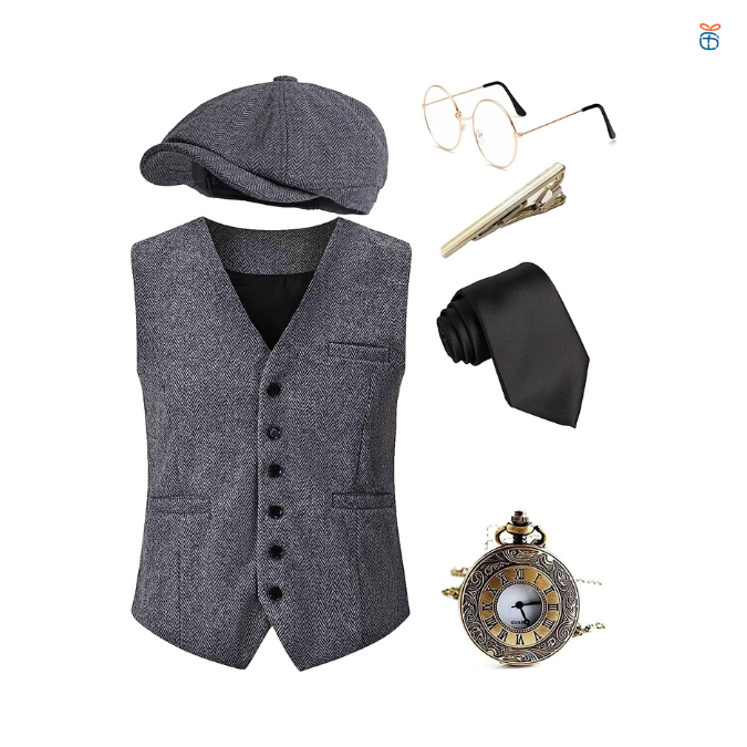 Halloween 1920s Mens Costume Accessories Set