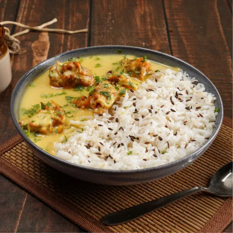 Punjabi Kadhi Pakoda Chawal