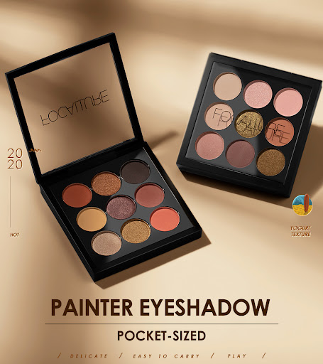 Title 2, Nine-color Eyeshadow Palette with pumpkin red, ...