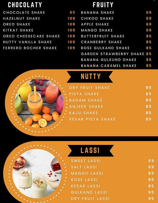 Whitefield Central Cafe menu 
