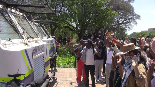 Wits student clash with police. Picture Credit: Xanderleigh Dookey