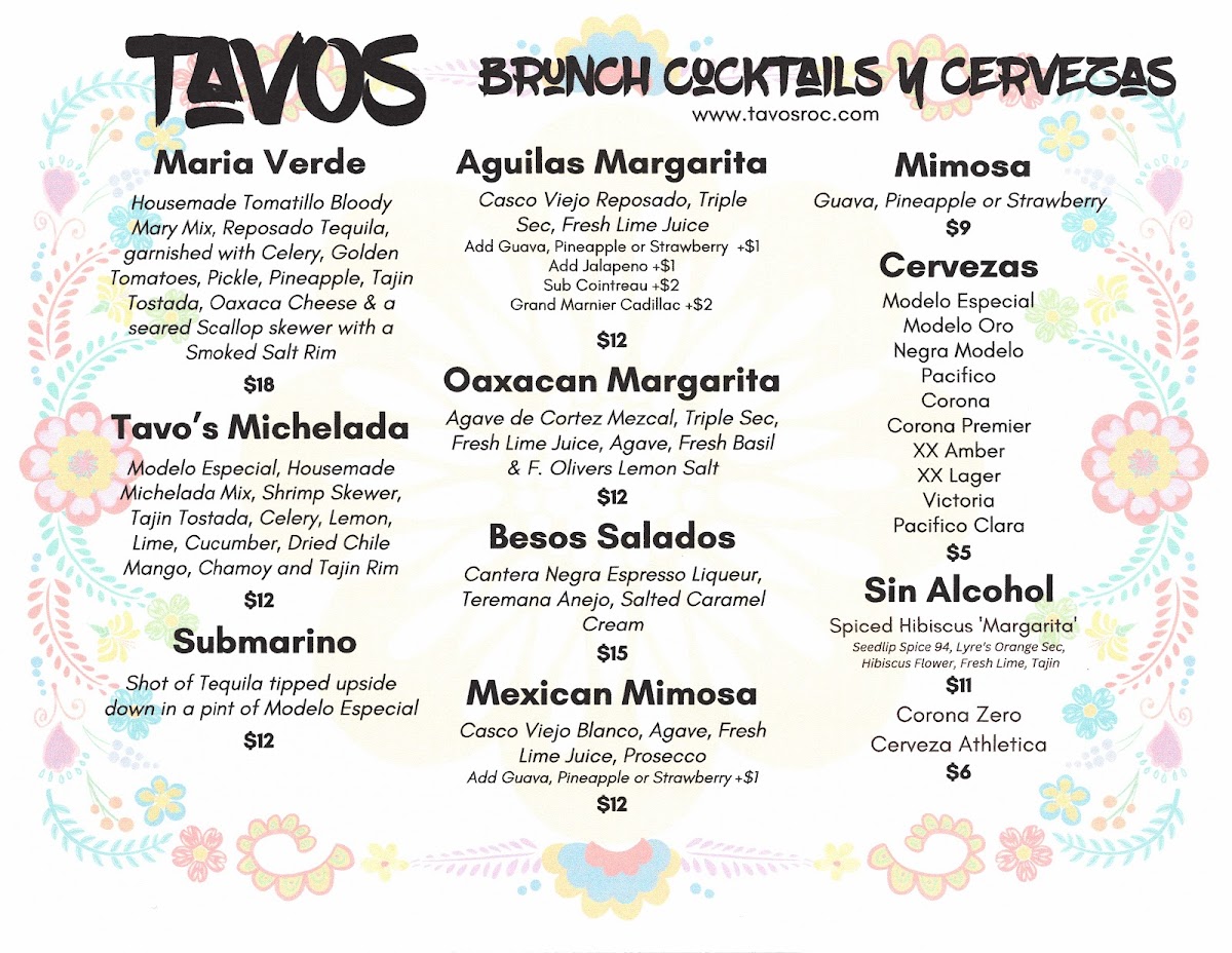 Ready for another brunchtastic Sunday at Tavos?! 
Join us Sunday, November 12th for a brunch fiesta that'll satisfy your cravings. Mark your calendars, set your alarms, and get ready to brunch like there's no mañana!