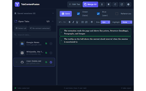 TabContentFusion screenshot 3
