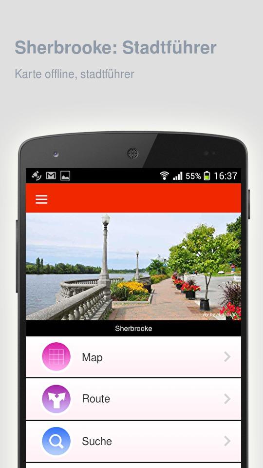 Android application Sherbrooke: Travel guide screenshort