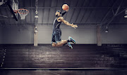 LeBron James for Nike. He is wearing the Nike Hyperdunk+ shoes.