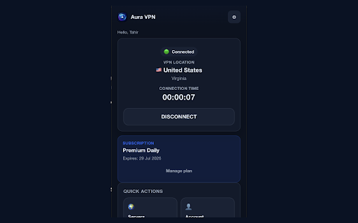 Aura VPN - USA Fast & Secure screenshot 1