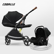 Combo Bộ Xe Đẩy Nôi Và Nôi Xách Tay Kiêm Ghế Ô Tô Coballe Cao Cấp Thiết Kế Đức, 2 Chiều 3 Tư Thế Với Nhiều Quà Tặng Hấp