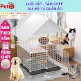 Chuồng Quây Chó Mèo Thú Cưng Lắp Ghép Bằng Tấm Lưới Sắt Thép Bán Sỉ Lẻ Theo Miếng, Làm To, Nhỏ 1 - 2 - 3 Tầng Tùy Ý Petx