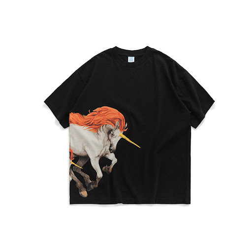 Title 11, Creative personality unicorn animal print loose...