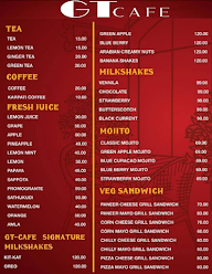 GT Cafe menu 1