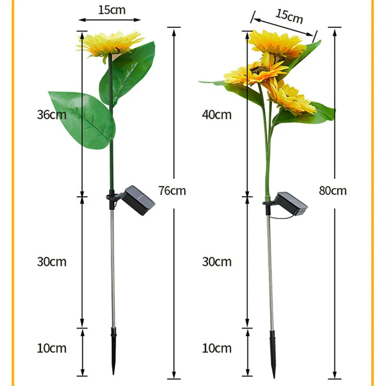 Title 5, Zonnebloem Solar Tuinlamp Buiten Decoratie Gazo...
