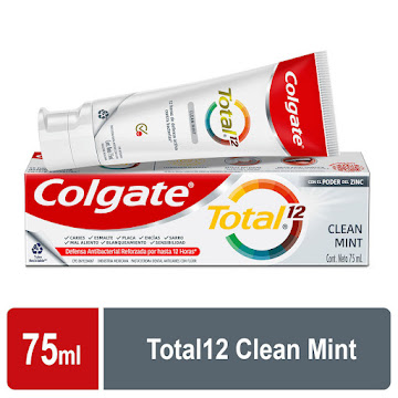 Crema Dental Colgate Total 12 Clean Mint con Zinc Caja x 75 ml  