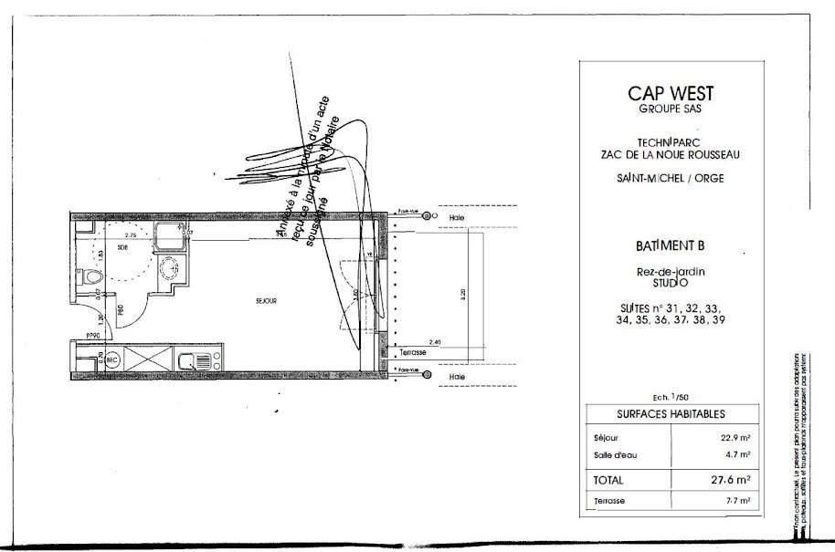 Vente appartement 1 pièce 27 m² à Saint-Michel-sur-Orge (91240), 90 000 €