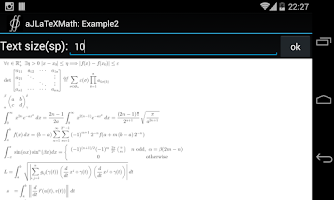 aJLaTeXMath Screenshot