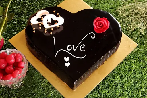 Chocolate Truffle Heart Cake