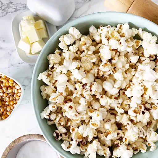 Hot And Fresh Popcorn With Butter