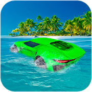 Water Surfer Floating Car  Icon