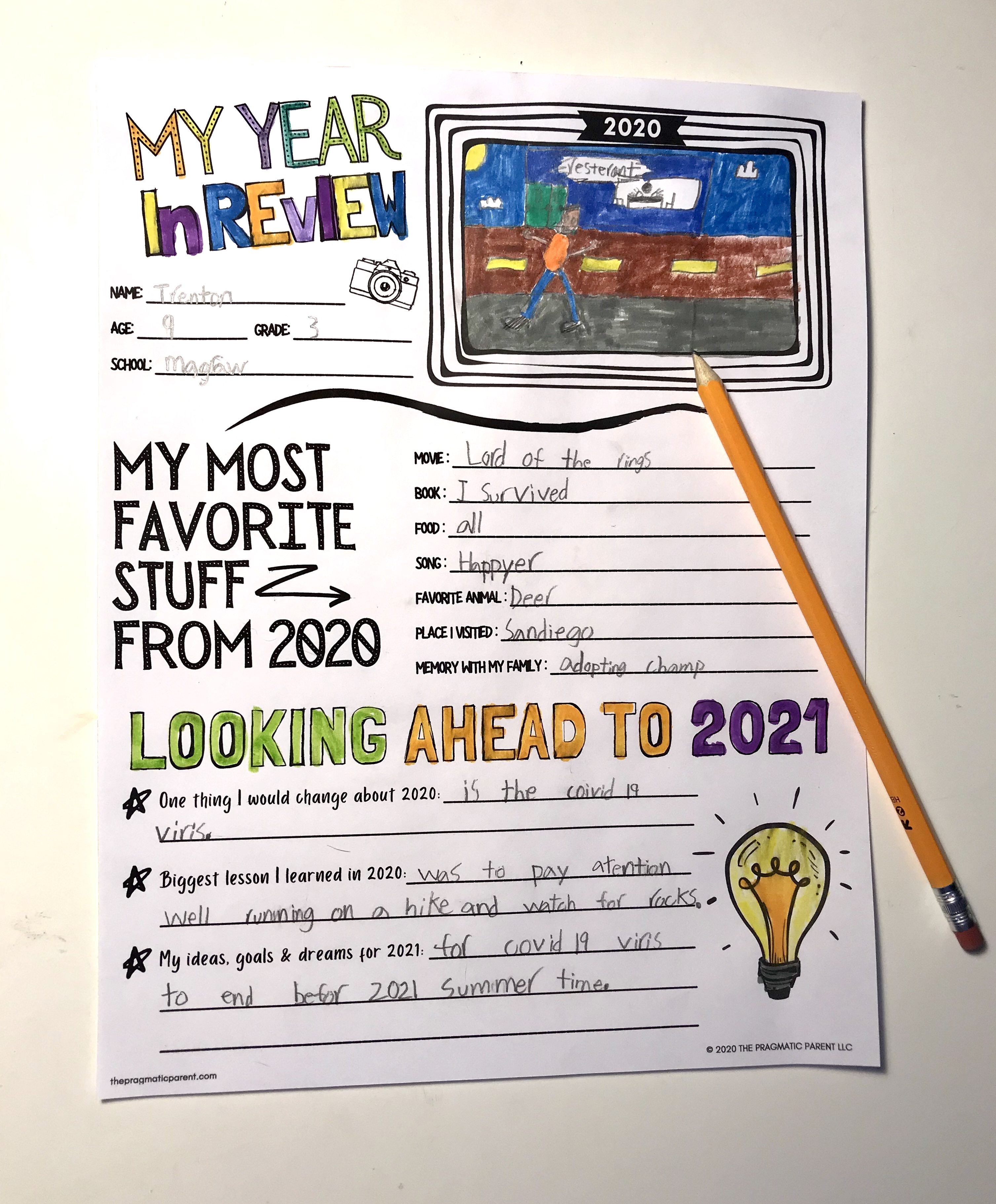 2021 Printable New Year Activity Kits for Kids and Teens