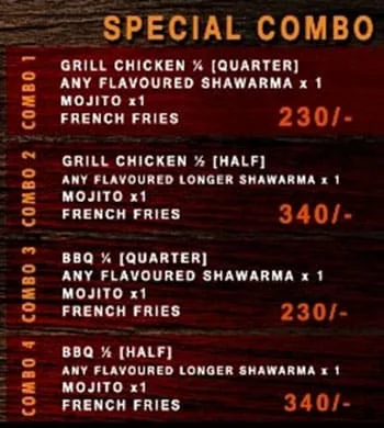 Zwarma menu 