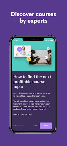 Screenshot Learnworlds Mobile App Builder